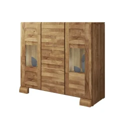 Wohnen Sideboards<Massivholz Sideboard Vaskov aus Wildeiche geölt Glas