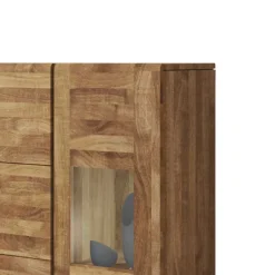 Wohnen Sideboards<Massivholz Sideboard Vaskov aus Wildeiche geölt Glas