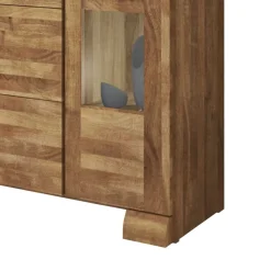 Wohnen Sideboards<Massivholz Sideboard Vaskov aus Wildeiche geölt Glas
