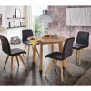 Wohnen Sitzgruppe<Massivholz Tischgruppe Finiossa mit Tisch rund 110cm (fünfteilig)