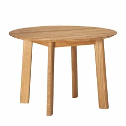 Wohnen Sitzgruppe<Massivholz Tischgruppe Finiossa mit Tisch rund 110cm (fünfteilig)
