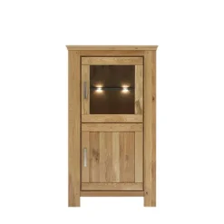 Wohnen Vitrinen<Massivholz Vitrine Ladressa aus Wildeiche geölt