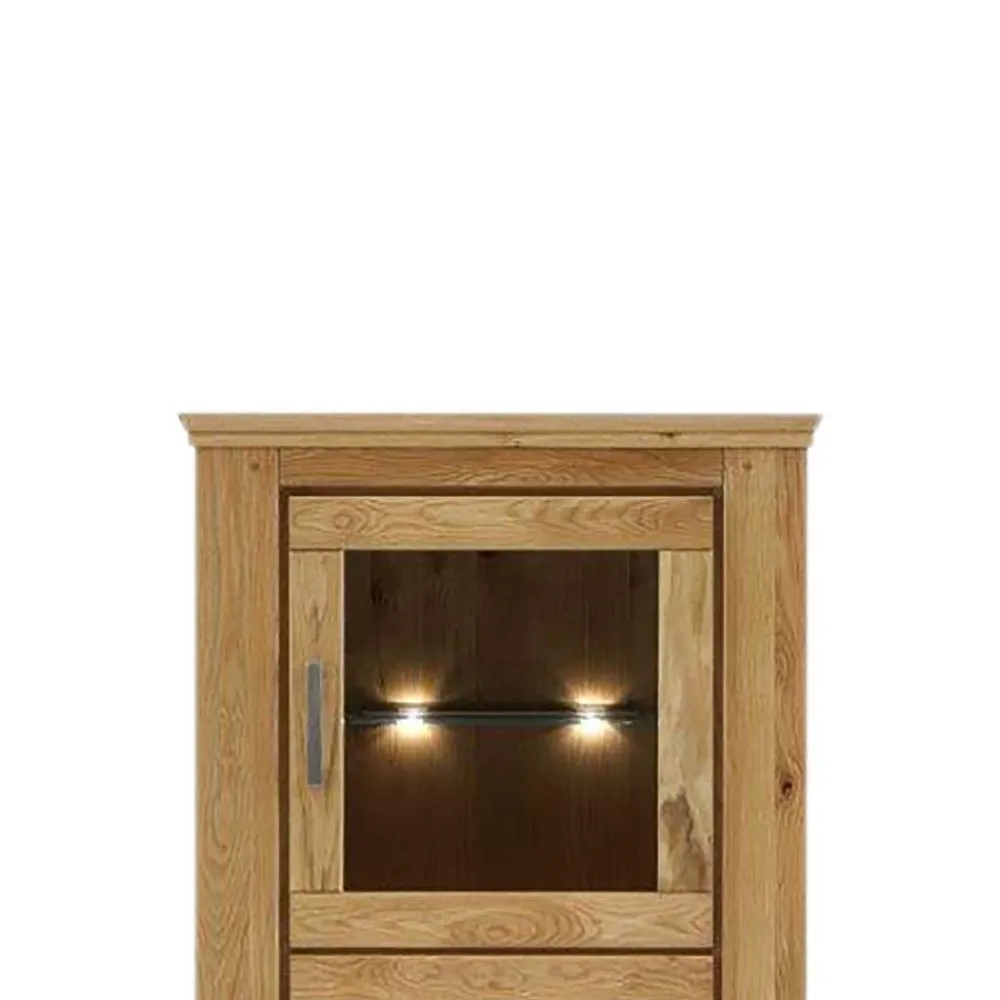 Wohnen Vitrinen<Massivholz Vitrine Ladressa aus Wildeiche geölt