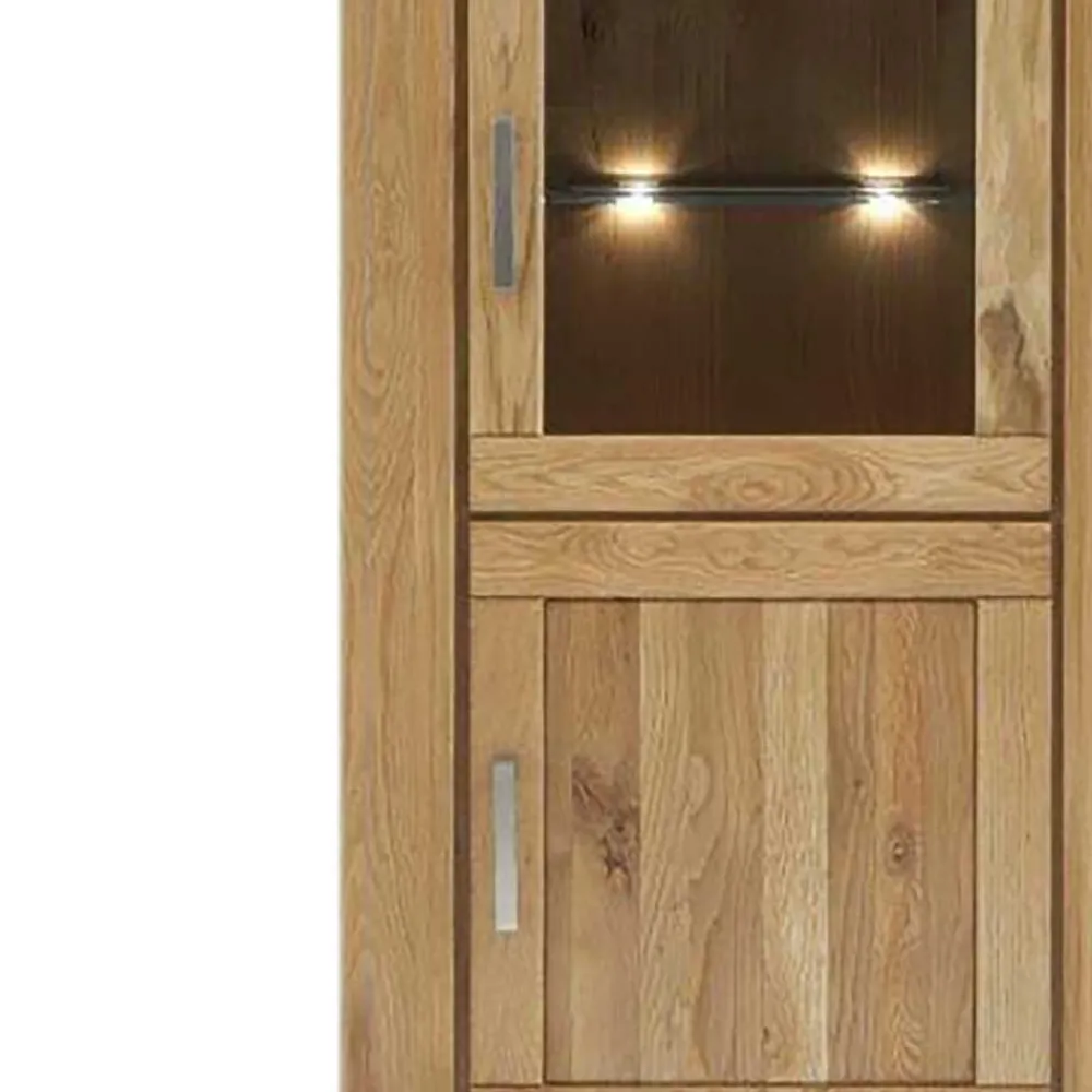 Wohnen Vitrinen<Massivholz Vitrine Ladressa aus Wildeiche geölt