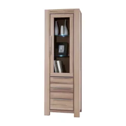 Wohnen Vitrinen<Massivholz Vitrine Thivios aus Wildeiche