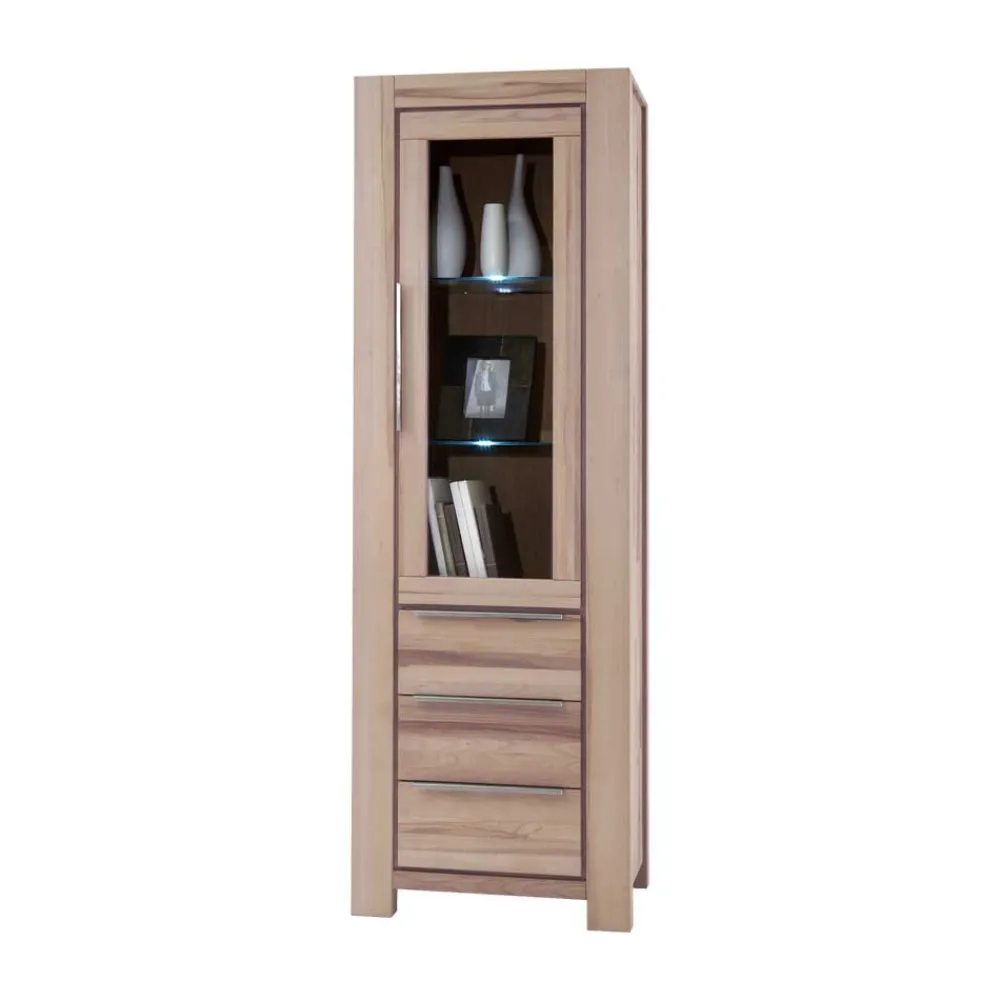 Wohnen Vitrinen<Massivholz Vitrine Thivios aus Wildeiche