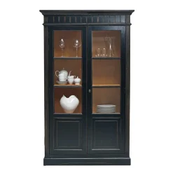 Wohnen Vitrinen<Massivholz Vitrine Zanyorita in Schwarz