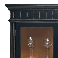 Wohnen Vitrinen<Massivholz Vitrine Zanyorita in Schwarz