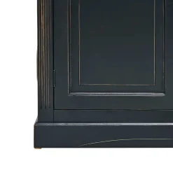 Wohnen Vitrinen<Massivholz Vitrine Zanyorita in Schwarz