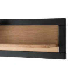 Wohnen Regale<Massivholz Wandboard in Natur & Schwarz - Embleys