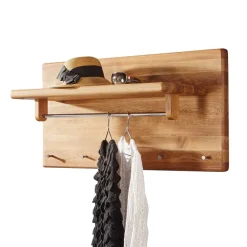 Wohnen Garderoben<Massivholz Wandgarderobe aus Wildeiche massiv geölt - Uvinessa