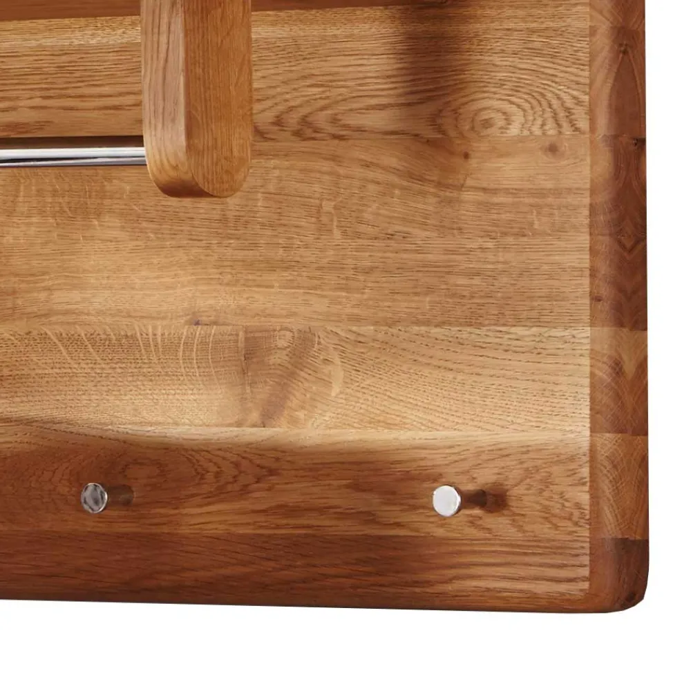 Wohnen Garderoben<Massivholz Wandgarderobe aus Wildeiche massiv geölt - Uvinessa