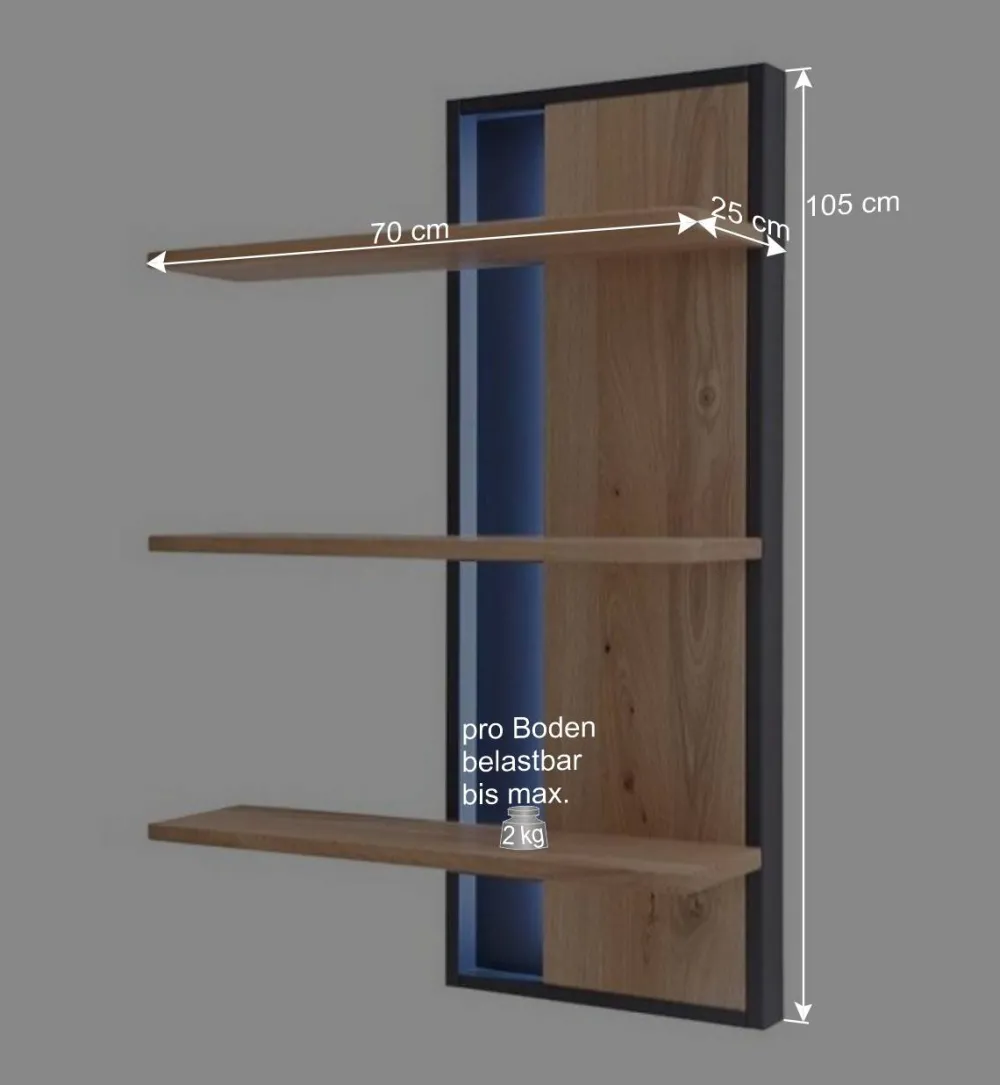 Wohnen Wohnwände<Massivholz Wohnwand Möbel Set - Assela (dreiteilig)