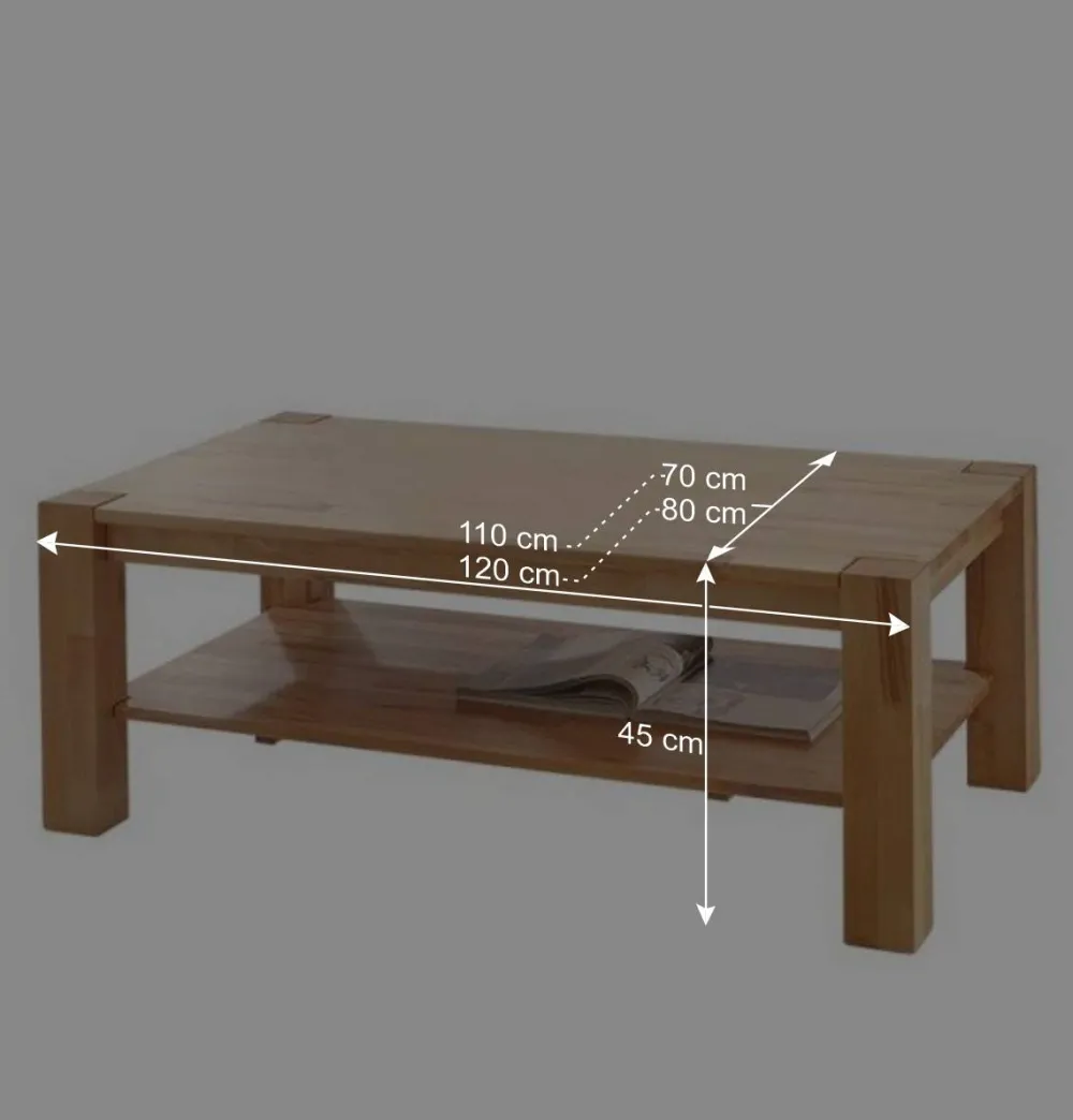 Wohnen Tische<Massivholz-Couchtisch Pogamo aus Kernbuche