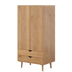 Wohnen Kleiderschränke|Schränke<Massivholz-Kleiderschrank mit zwei Schubladen - Fabijola