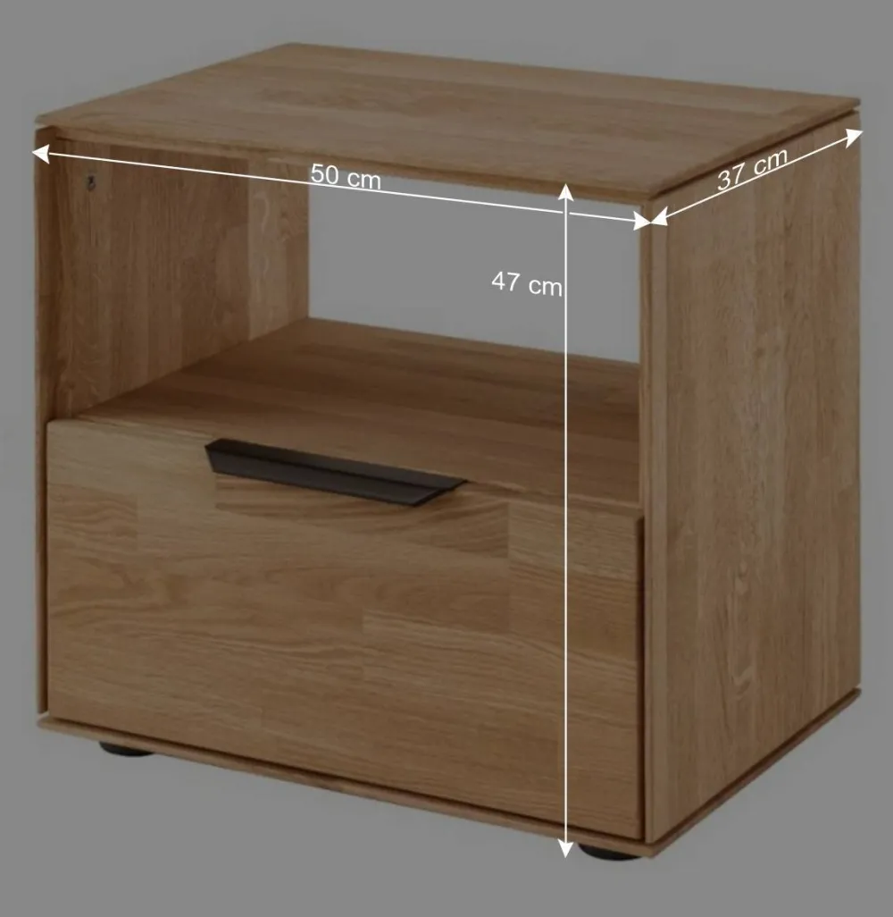 Wohnen Kommoden<Massivholz-Nachtkommode 47 cm hoch - Kassanda