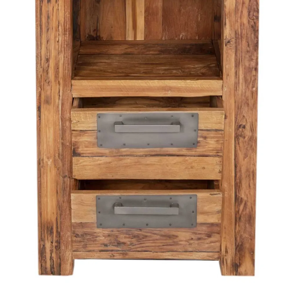 Wohnen Regale|Vitrinen<Massivholzregal Ragista aus Teak Recyclingholz