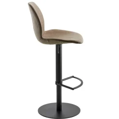 Wohnen Hocker<Material Mix Barstuhl in Beige & Schlamm - Vismarel