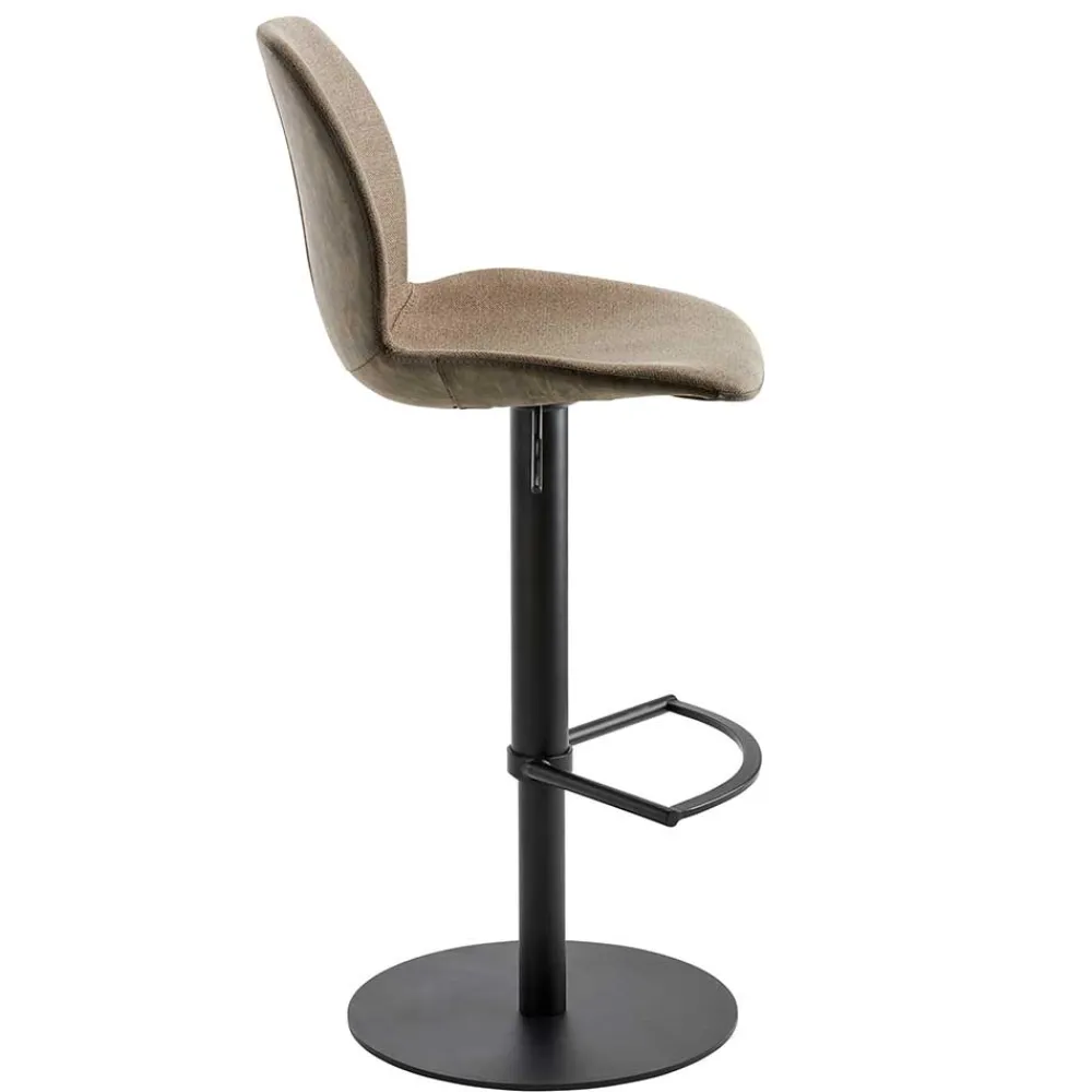 Wohnen Hocker<Material Mix Barstuhl in Beige & Schlamm - Vismarel