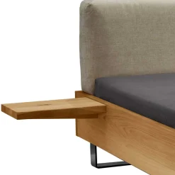 Wohnen Betten<Material Mix Doppelbett und Nachttischen - Kaldes (dreiteilig)