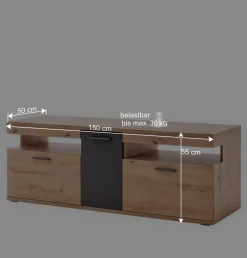 Wohnen Wohnwände<Möbel Wohnkombination Set - Vecenda (vierteilig)