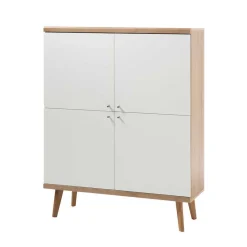 Wohnen Wohnwände<Möbel Wohnwand Kombi im Skandi Design - Cablos (vierteilig)