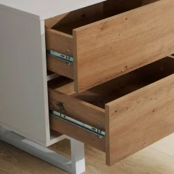 Wohnen Tv & Hifi-Möbel|Lowboards<Medien Unterschrank in Weiß & Wildeiche Dekor - Wallis