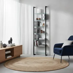 Wohnen Regale<Medien Wand Regal mit 7 Glasböden - Clobia I