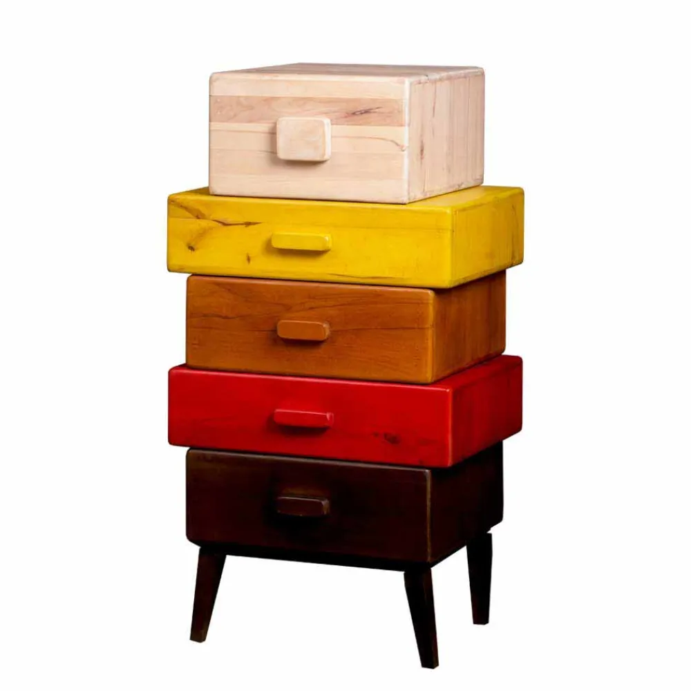 Wohnen Kommoden<Mehrfarbige Design Kommode aus Massivholz Grace Mango