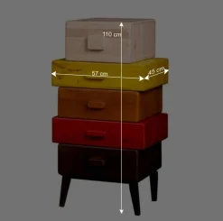 Wohnen Kommoden<Mehrfarbige Design Kommode aus Massivholz Grace Mango