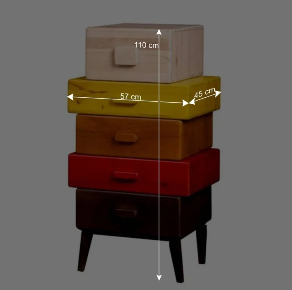 Wohnen Kommoden<Mehrfarbige Design Kommode aus Massivholz Grace Mango
