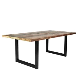 Wohnen Tische<Mehrfarbiger Esstisch Altholz Shabby Chic Enjadara mit Stahl Schwarz