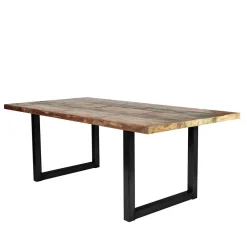 Wohnen Tische<Mehrfarbiger Esstisch Altholz Shabby Chic Enjadara mit Stahl Schwarz