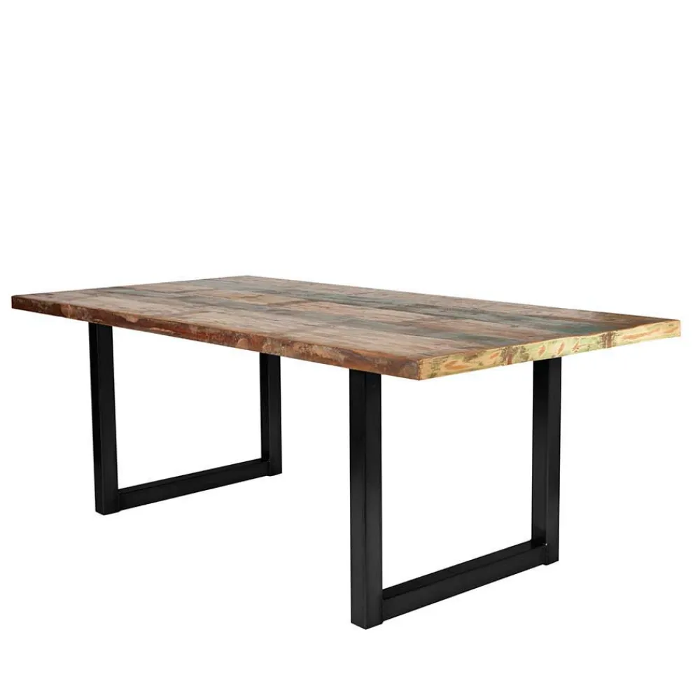 Wohnen Tische<Mehrfarbiger Esstisch Altholz Shabby Chic Enjadara mit Stahl Schwarz