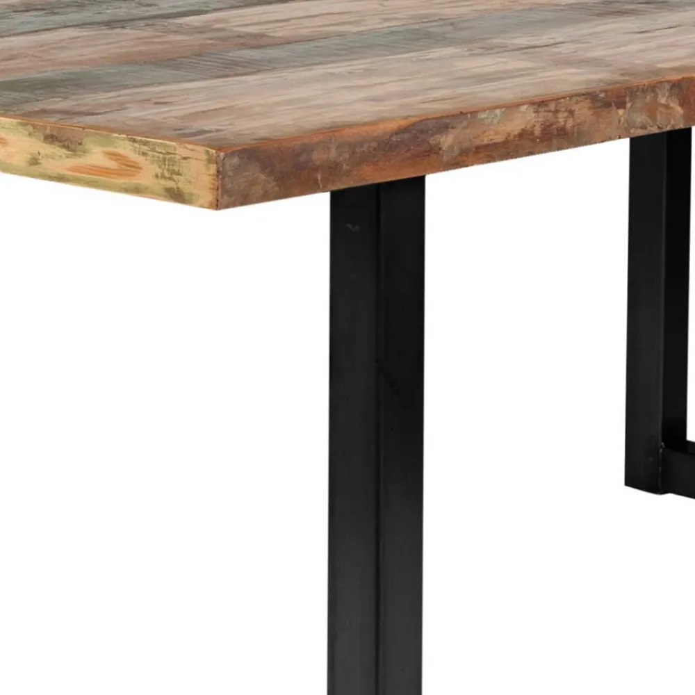 Wohnen Tische<Mehrfarbiger Esstisch Altholz Shabby Chic Enjadara mit Stahl Schwarz