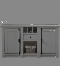 Wohnen Wohnwände<Mehrteilige Wohnkombination Chelles im Landhausstil (vierteilig)