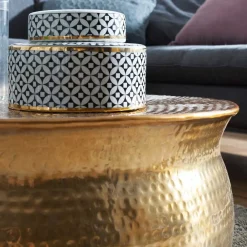 Wohnen Tische<Metall Design Sofatisch in Gold - Lucios