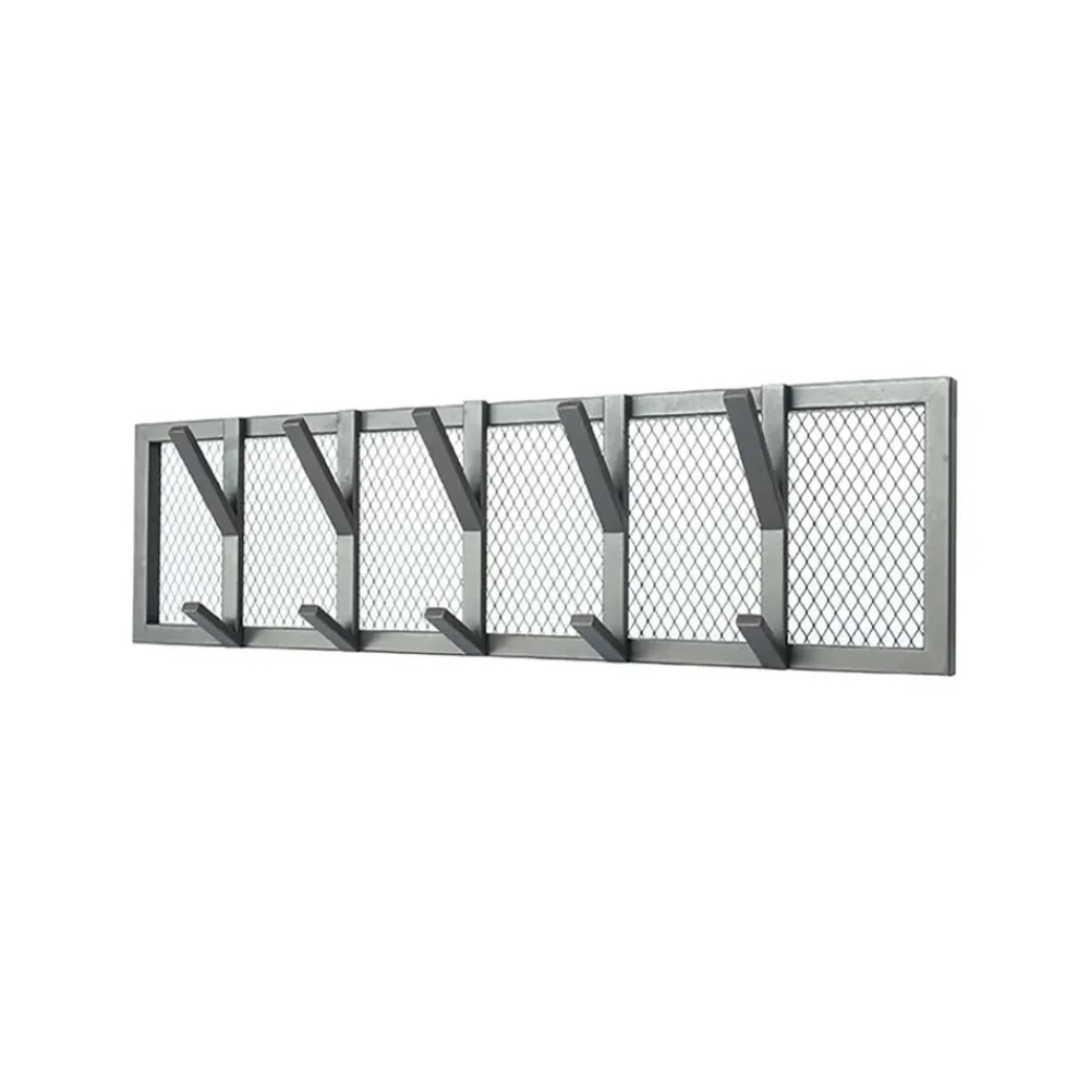 Wohnen Garderoben<Metall Gitter Hängegarderobe mit 5 Doppelhaken - Pig