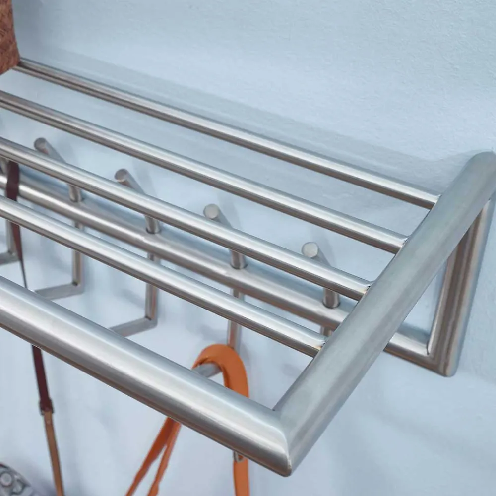 Wohnen Garderoben<Metall Hängegarderobe in Silber - Markos