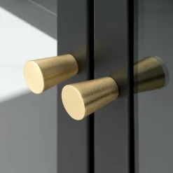Wohnen Tv & Hifi-Möbel|Lowboards<Metall Lowboard Vitrine in Schwarz - Feliz