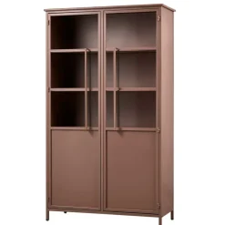 Wohnen Vitrinen<Metall Vitrine in Braun - Dora