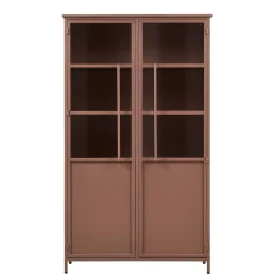 Wohnen Vitrinen<Metall Vitrine in Braun - Dora