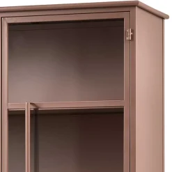 Wohnen Vitrinen<Metall Vitrine in Braun - Dora