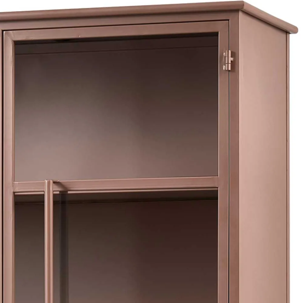 Wohnen Vitrinen<Metall Vitrine in Braun - Dora