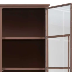 Wohnen Vitrinen<Metall Vitrine in Braun - Dora