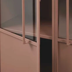 Wohnen Vitrinen<Metall Vitrine in Braun - Dora
