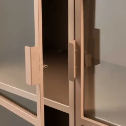 Wohnen Vitrinen<Metall Vitrinenschrank in Braun - Last