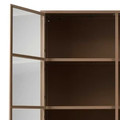 Wohnen Vitrinen<Metall Vitrinenschrank in Braun - Last