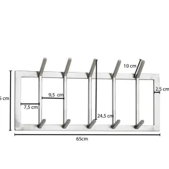 Wohnen Garderoben<Metall Wandgarderobe in Silber - Rading