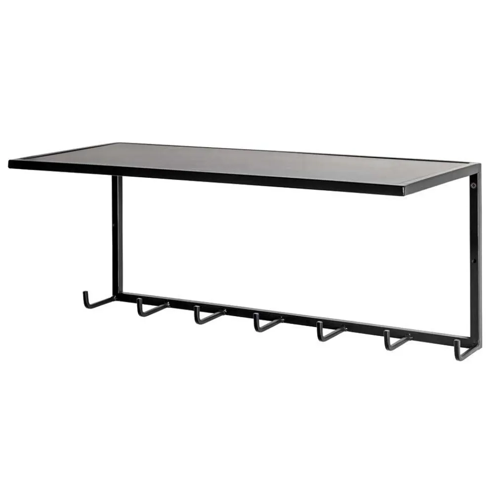 Wohnen Garderoben<Metall Wandgarderobe mit Hutboden - Breznia